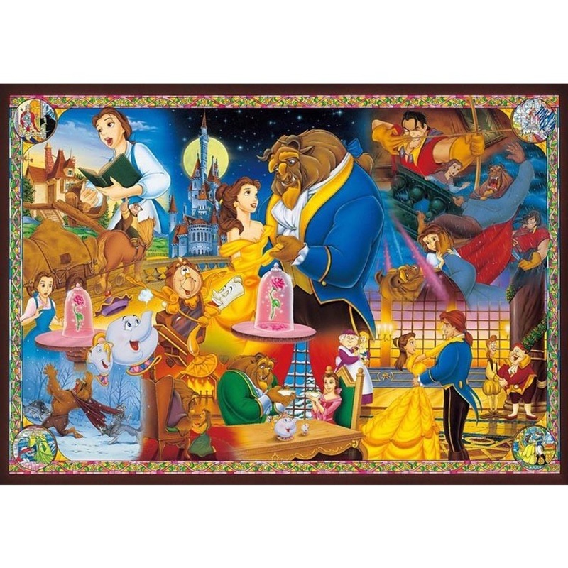 Tenyo Japan Jigsaw Puzzle DW-1000-479 Eternal Love Beauty and the Beast (1000 S-Pieces)