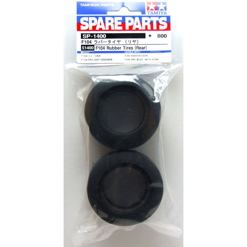 Tamiya 51400 (SP1400) F104 Rubber Tires (Rear)