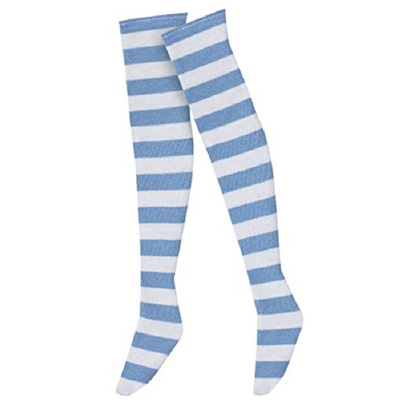 Azone FAR121-SXW for 50cm doll Border Over Thigh Socks Saxophone x White