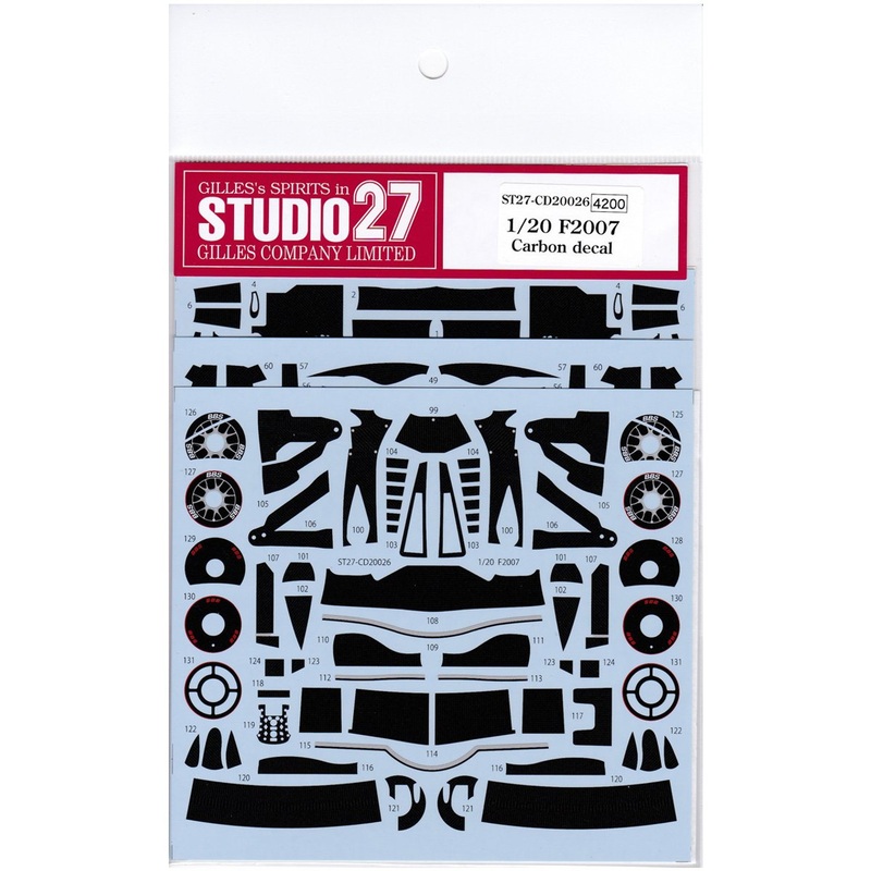 Studio27 ST27-CD20026 Ferrari F2007 Carbon decal for Fujimi 1/20