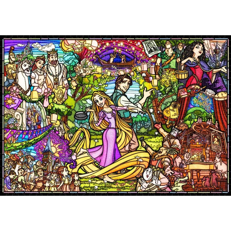 Tenyo DP1000-036 Jigsaw Puzzle Disney Tangled The Story of Rapunzel (Pure White) (1000 Pieces)
