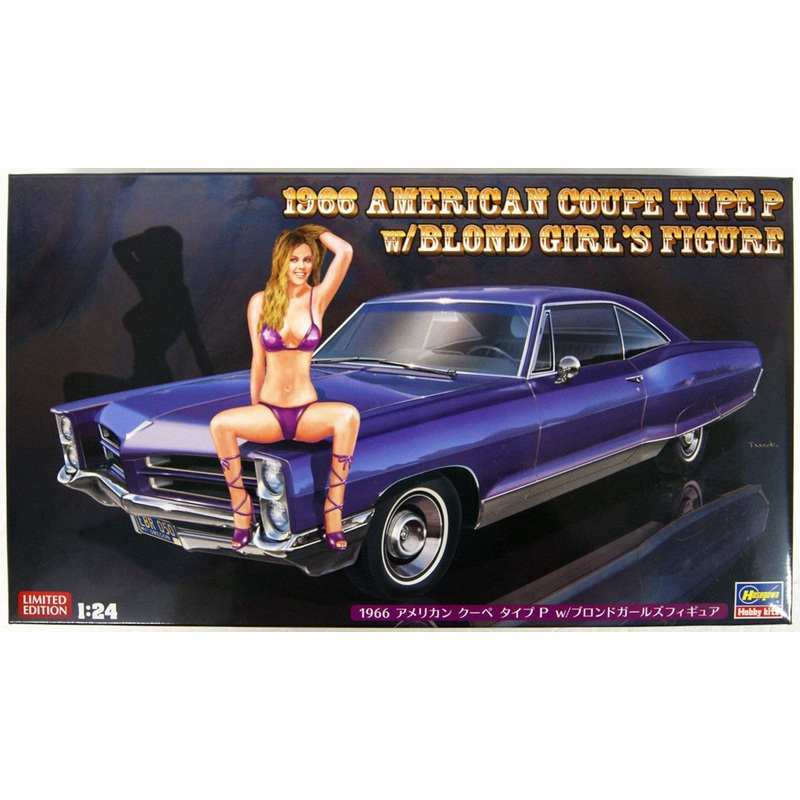 Hasegawa 1/72 1966 American Coupe Type P w/Blond Girl’s Figure Plastic Model
