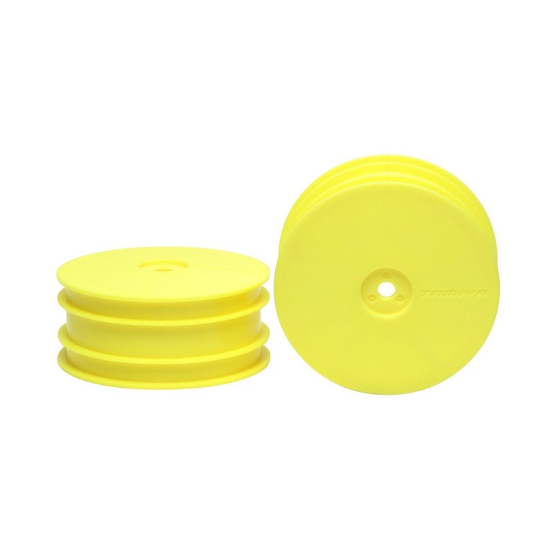 Tamiya 54286 (OP1286) DB01 Front Dish Wheels (Fluorescent Yellow)