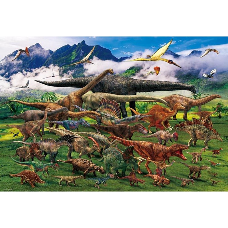 Beverly 61-445 Jigsaw Puzzle Masato Hattori Dinosaurs (1000 Pieces)