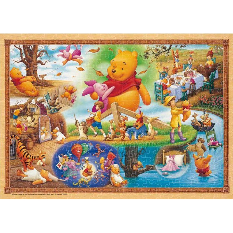 Tenyo D300-072 Jigsaw Puzzle Pooh and the Big Storm (Winnie the Pooh) (300 Pieces)