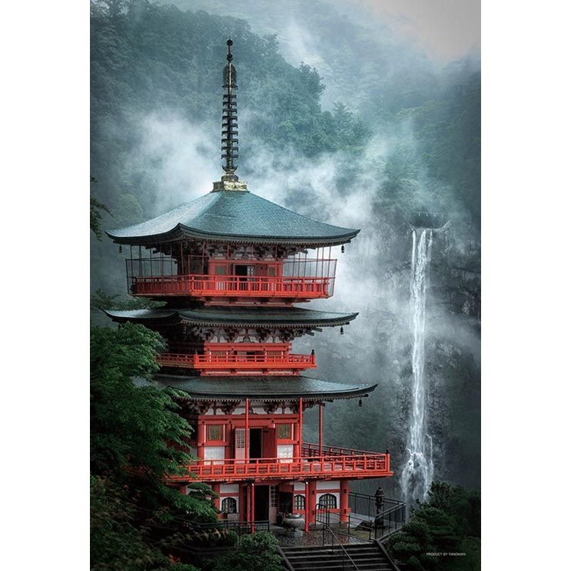 Yanoman 35-30 Jigsaw Puzzle Nachi Falls and Mie Tower in Wakayama Japan (500 S-Pieces)