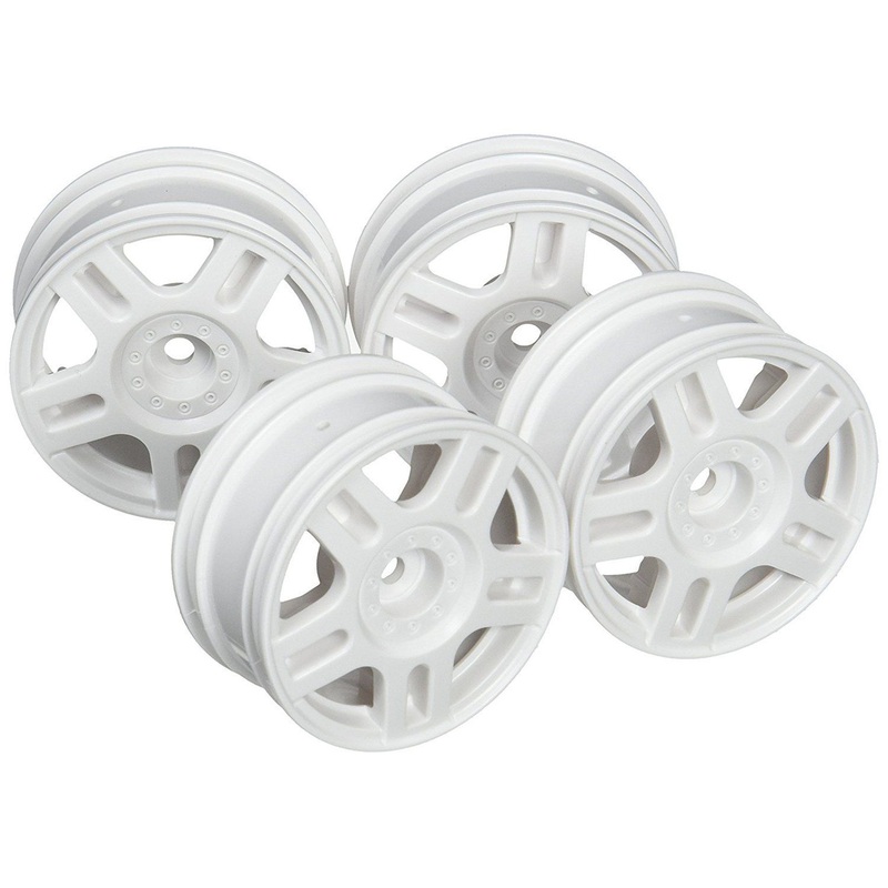 Tamiya 54674 (OP1674) White Split 5-Spoke Wheels 26mm Width/+2 Offset (4pcs)