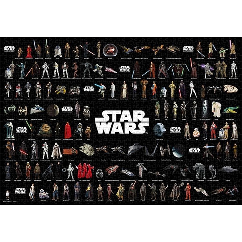 Tenyo W1000-672 Jigsaw Puzzle Star Wars Character Collection (1000 Pieces)