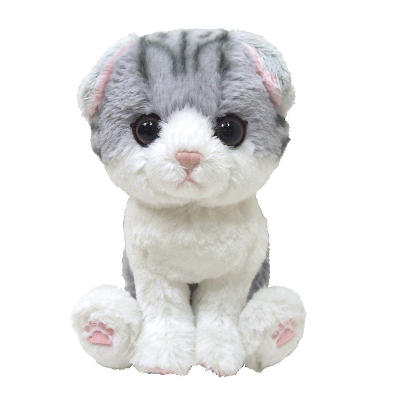 Sunlemon Plush Doll Kitten Scottish Fold Gray Size S TJN