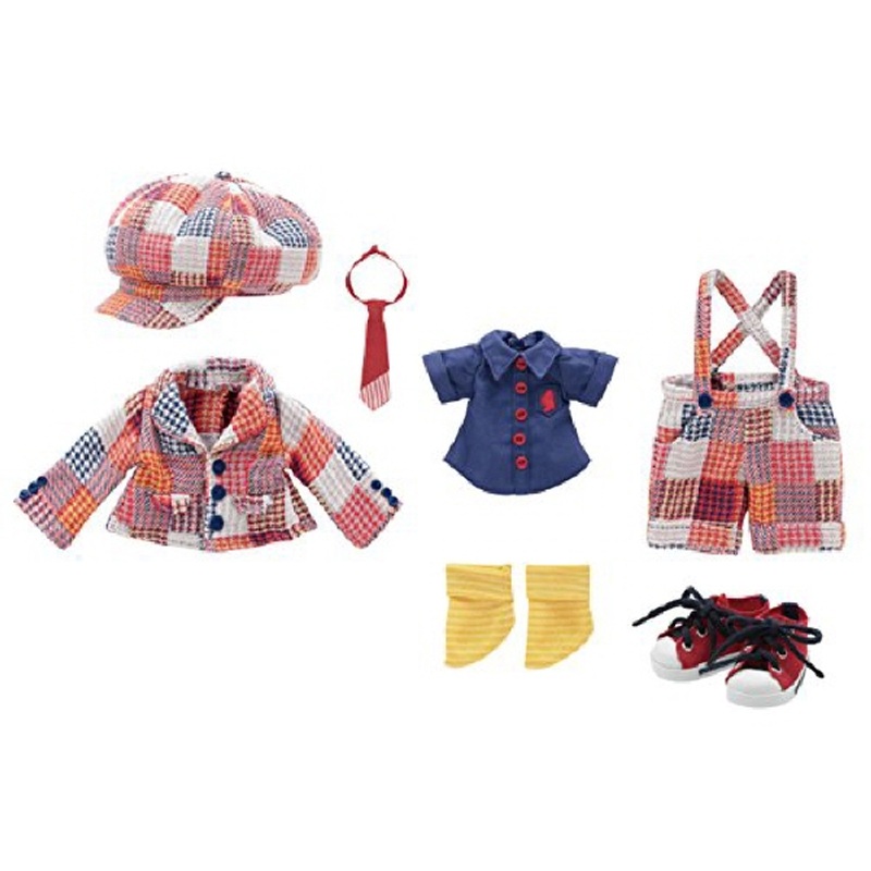 Azone KPT002-RED Mushroom Planet ‘Namaiki School Boy Set’ Red Multi Check