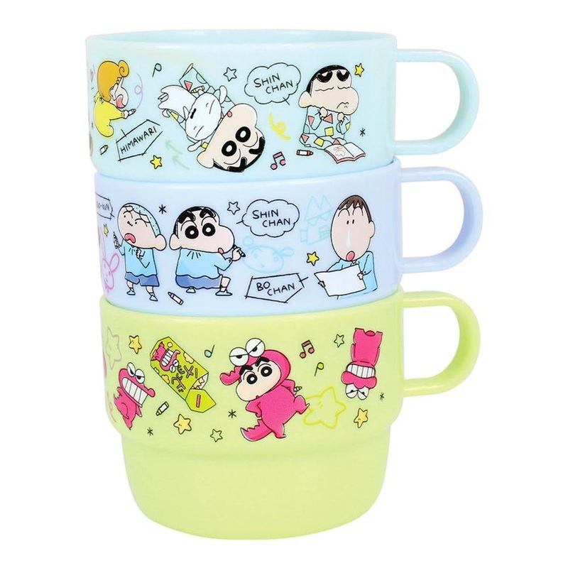 T’s Factory Crayon Shin-chan Plastic Cup 3-Piece Set Graffiti