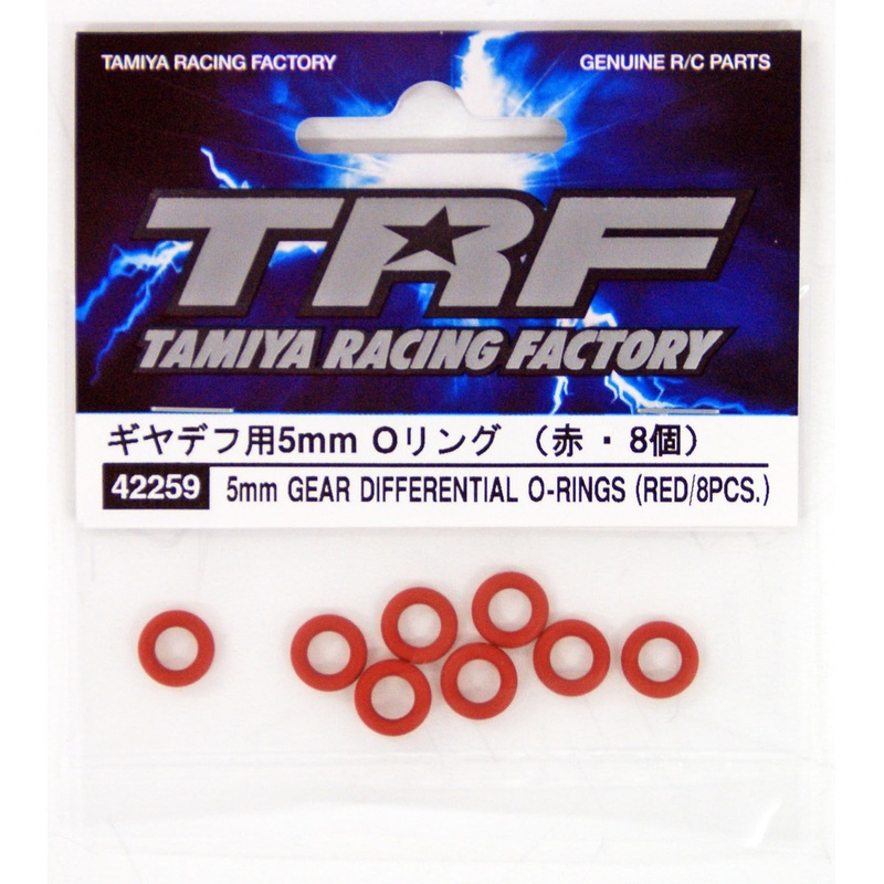 Tamiya 42259 RC 5mm Gear Differential  O-Rings Red (8pcs)