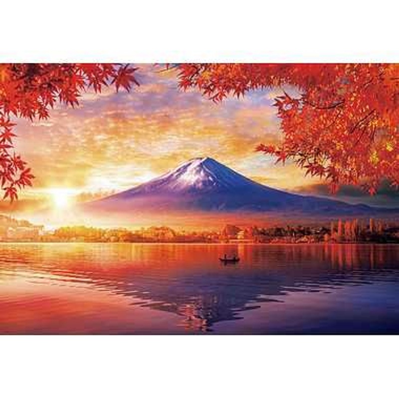 Beverly 300-107 Jigsaw Puzzle Autumn Mist Standing Fuji and the Lakeside  (300 Pieces)