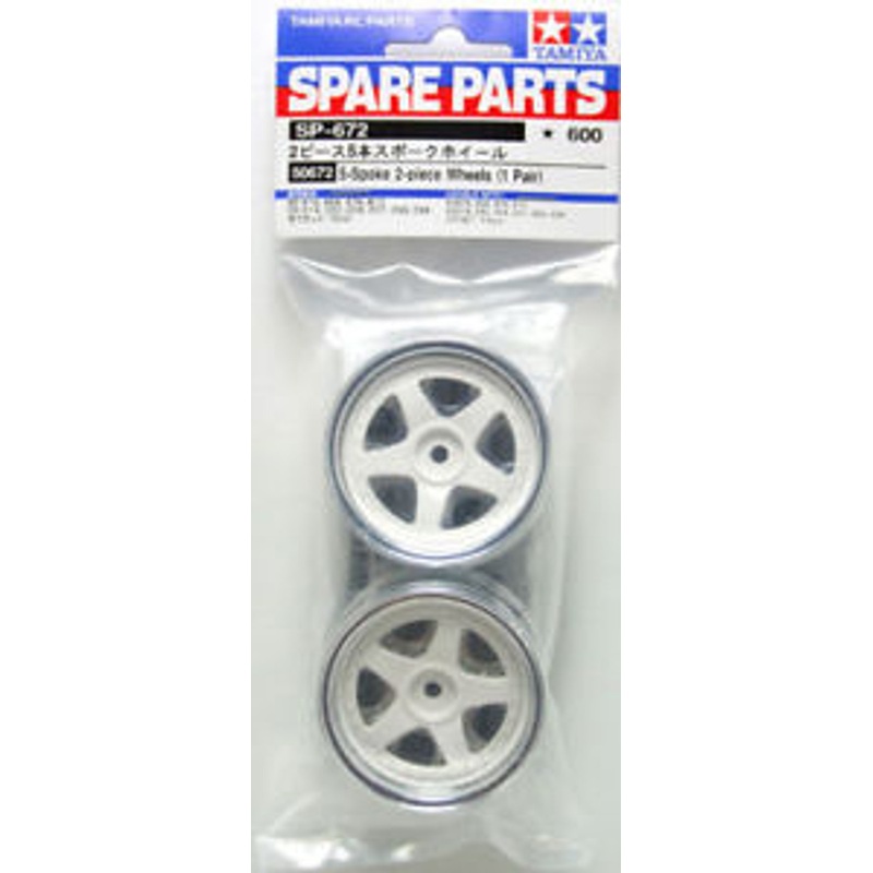 Tamiya 50672 (SP672) 5-Spoke 2-piece Wheels (1 Pair)