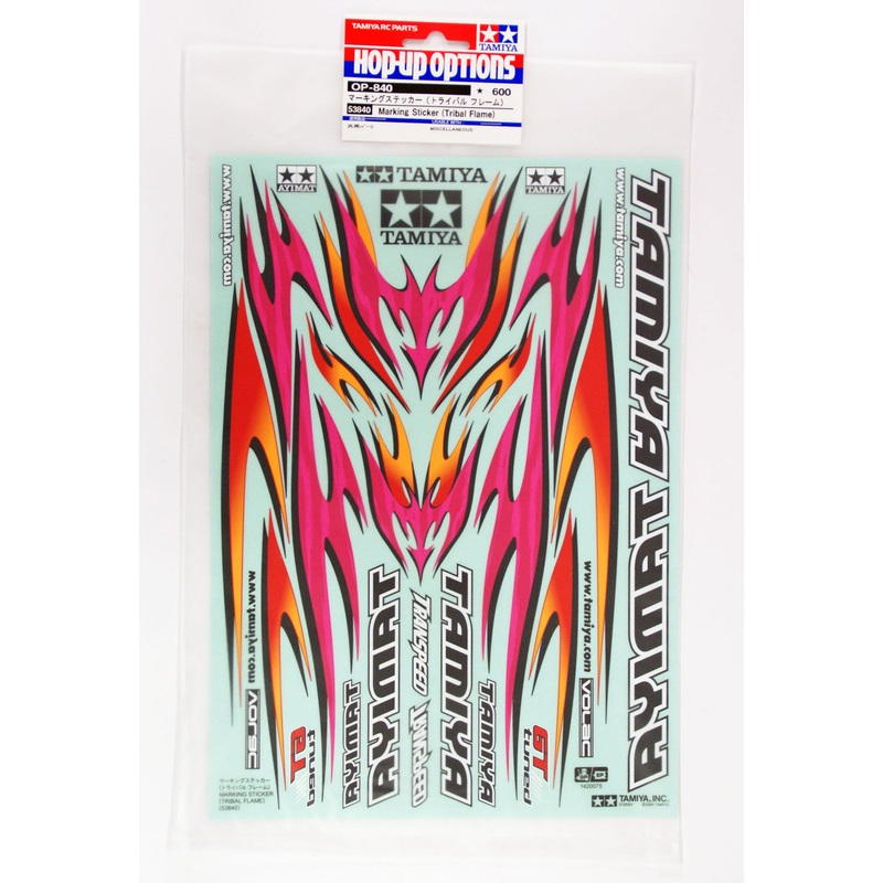Tamiya 53840 (OP840) Marking Sticker Tribal Flame Design