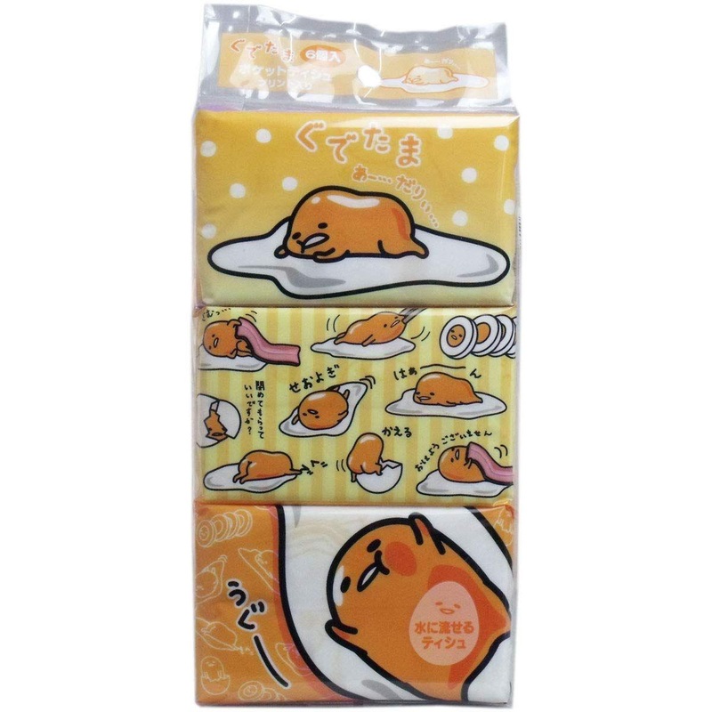 Gudetama Pocket Tissue (Pack of 6)