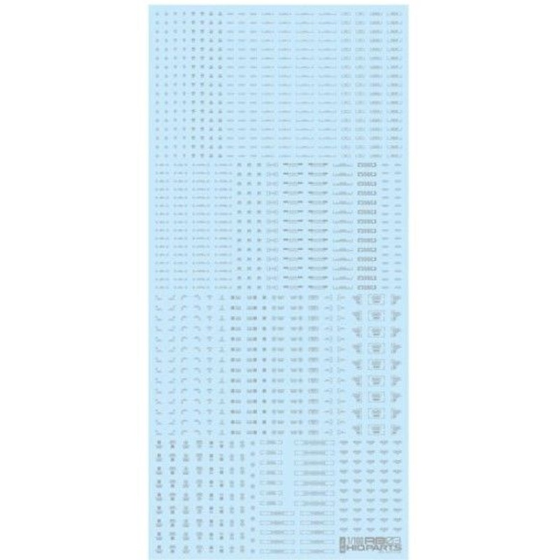 HiQparts 1/100 RB03 Caution Mark Decal One Color Light Grey