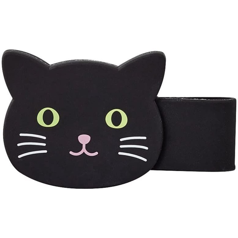 LIHIT LAB. Smart Fit PuniLabo Magnet Clip Black Cat