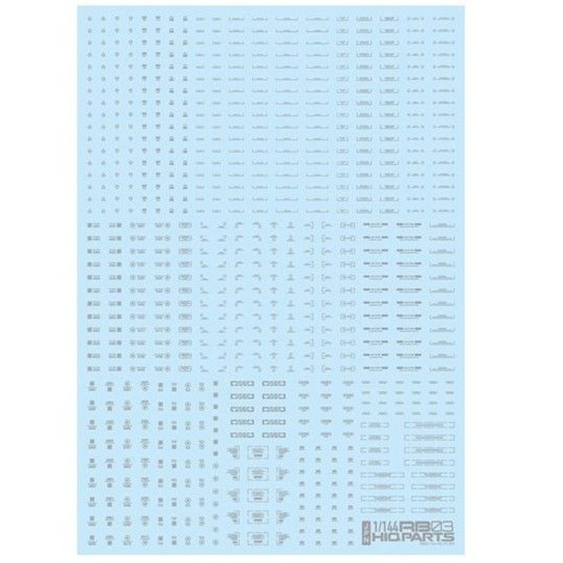 HiQparts 1/144 RB03 Caution Mark Decal One Color Light Grey