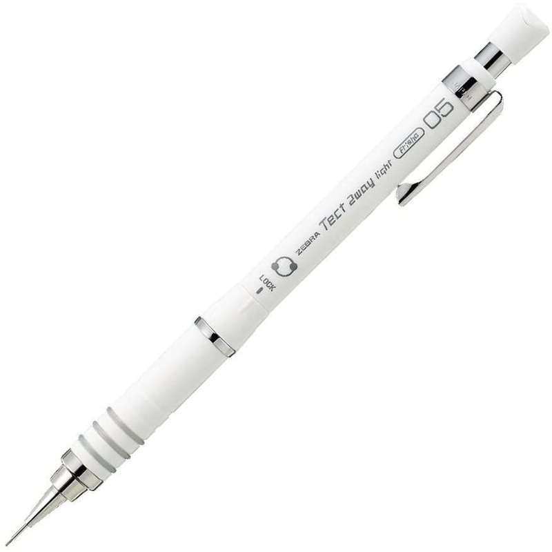 Zebra Tect 2way Light Mechanical Pencil 0.5mm White