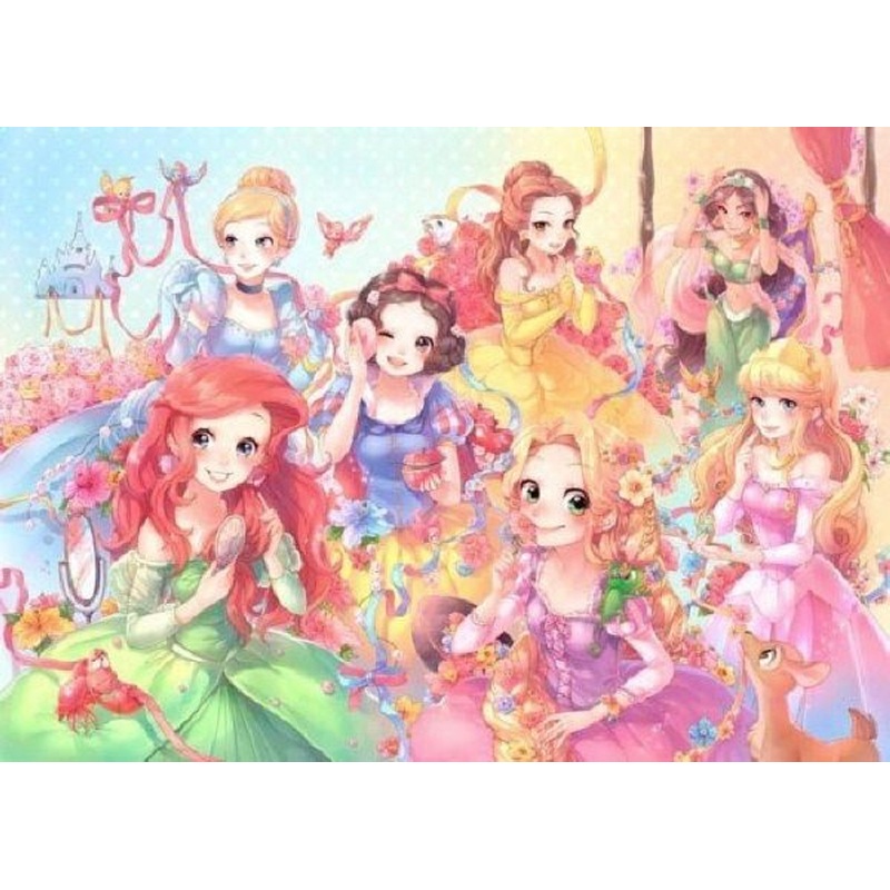 Tenyo Japan Jigsaw Puzzle D-500-450 Disney Purely Princess (500 Pieces)