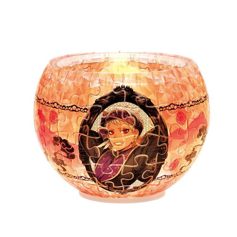 Yanoman 2201-50 3D LED Lamp Shade Puzzle Disney Glass Mosaic Twisted-Wonderland Scarabia (80 Pieces)