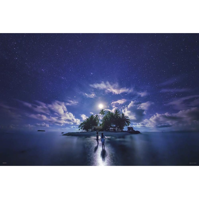 Yanoman Jigsaw Puzzle 10-1346 KAGAYA Moonlight at the Southern Island Jeep Island (1000 Pieces)