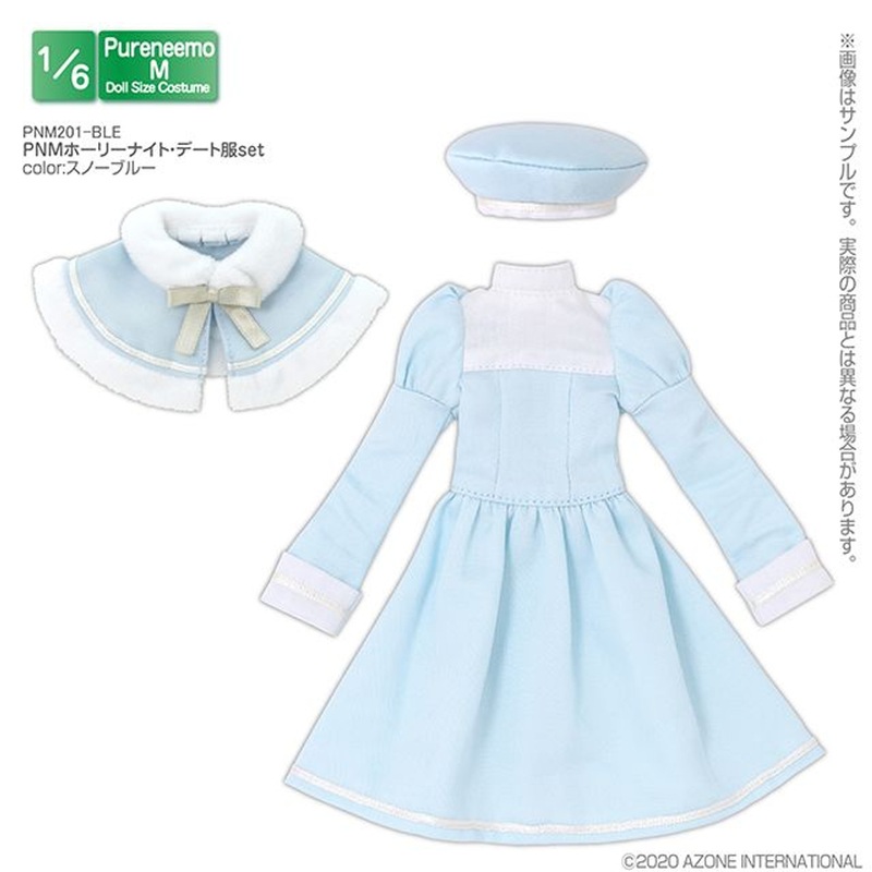 Azone PNM201-BLE 1/6 Pure Neemo M Holy Night Date Clothes Set (Snow Blue)