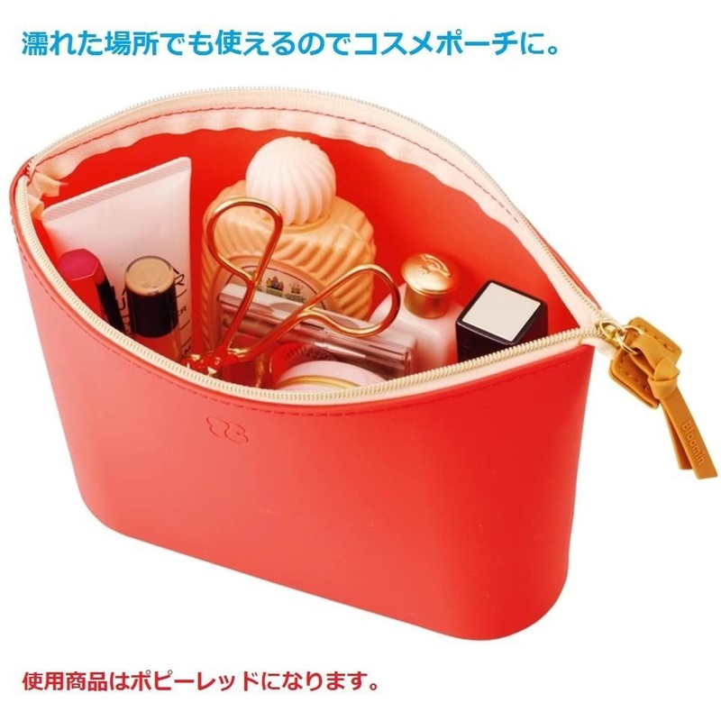 LIHIT LAB. Bloomin Wide Open Pouch L size (Poppy Red)