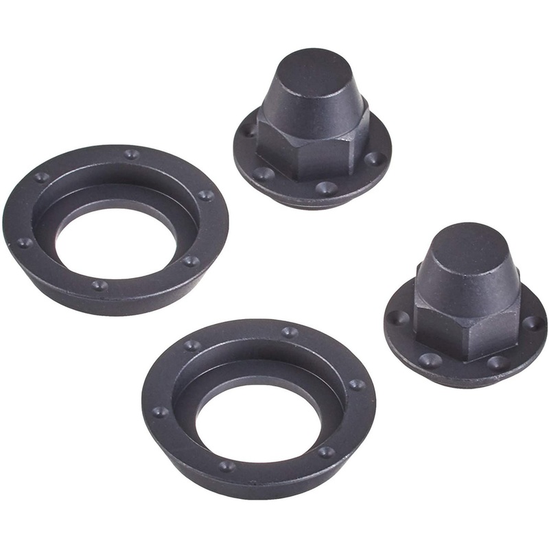 Tamiya 56556 (TROP.56) Hub Nuts for Single Wheels (Black / 2 pcs)