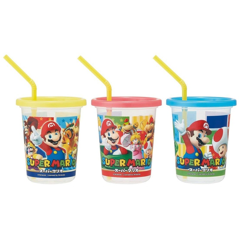 endend Skater Super Mario Tumbler with Straws 3 pcs. Set TJO