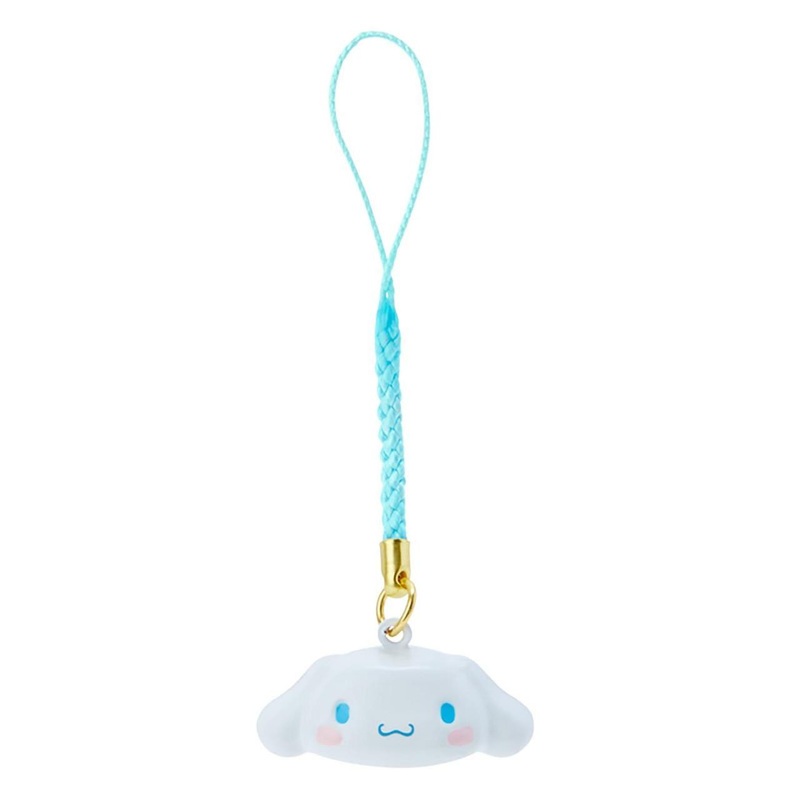 Sanrio Cinnamoroll Face-shaped Bell Charm Strap Cord Brass