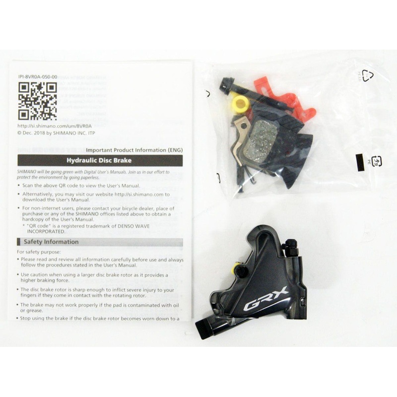 Shimano (Cycling) GRX BR-RX810 Hydraulic Flat Mount L03A Disc Brake Caliper IBRRX810RDRF