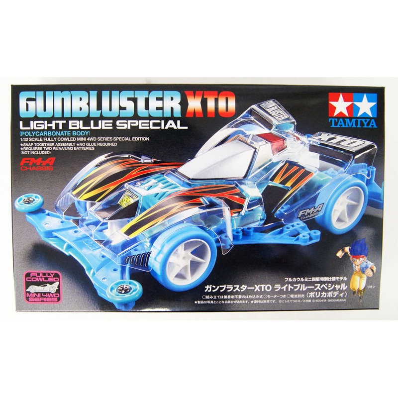 Tamiya Mini 4WD 95439 Gunbluster XTO Light Blue Special FM-A Chassis