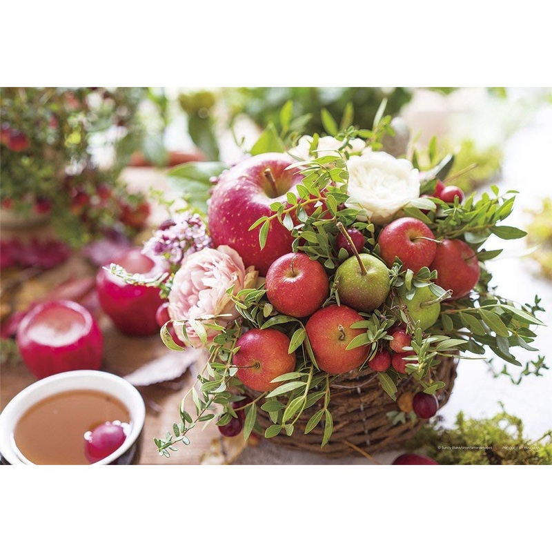 Yanoman Jigsaw Puzzle 01-2079 Flowers & Apples (108 L-Pieces)
