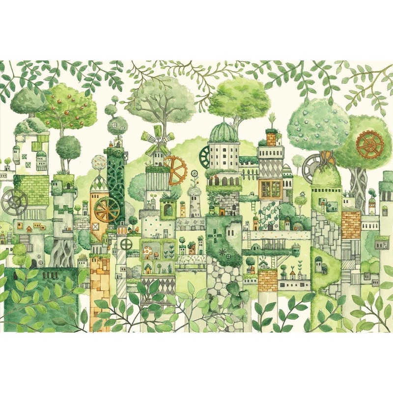 Epoch Jigsaw Puzzle 26-298 Noriko Nishimura Fairy Tale Art Green Civilization (300 Pieces)