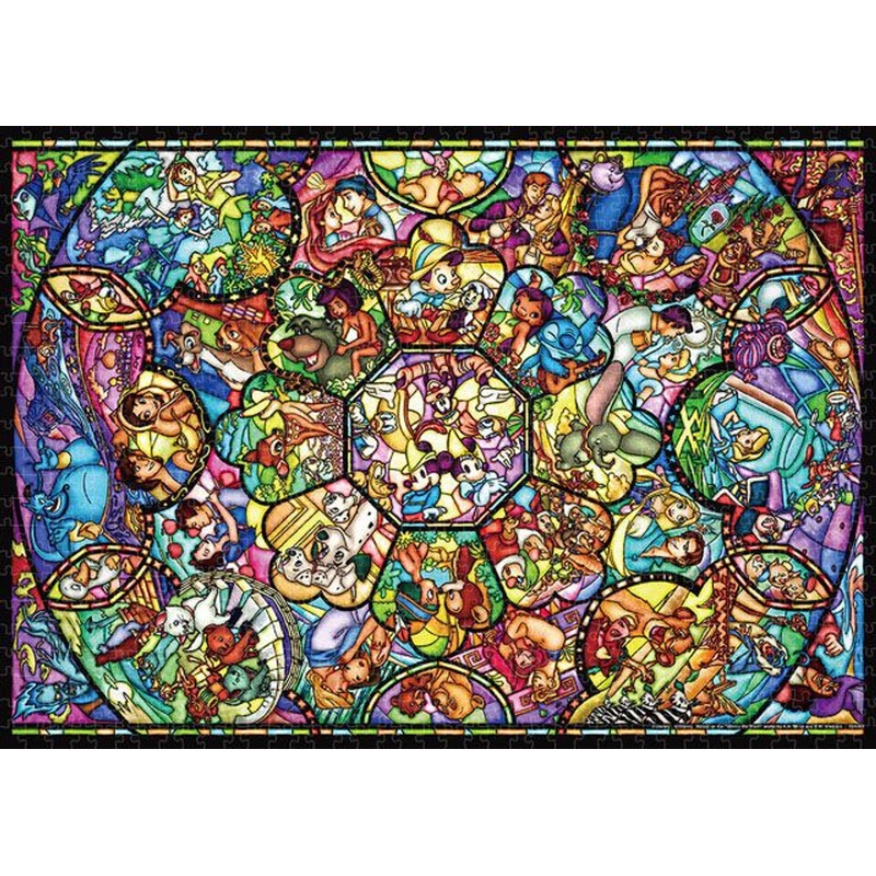 Tenyo DW-1000-008 Jigsaw Puzzle Disney All Stars Stained Glass (1000 S-Pieces)