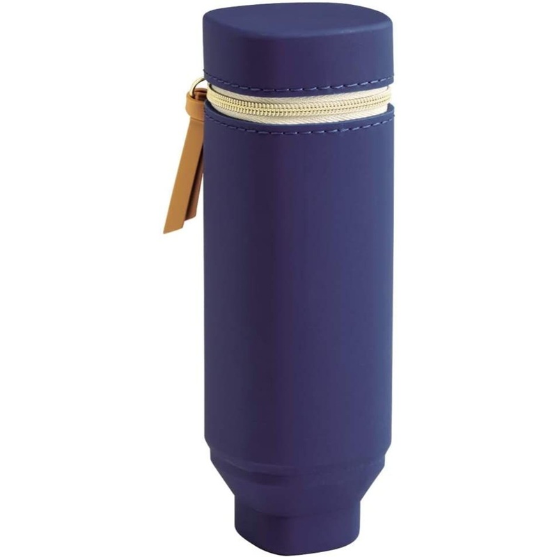 LIHIT LAB. Bloomin Stand Pen Case Square Type (Navy Blue)