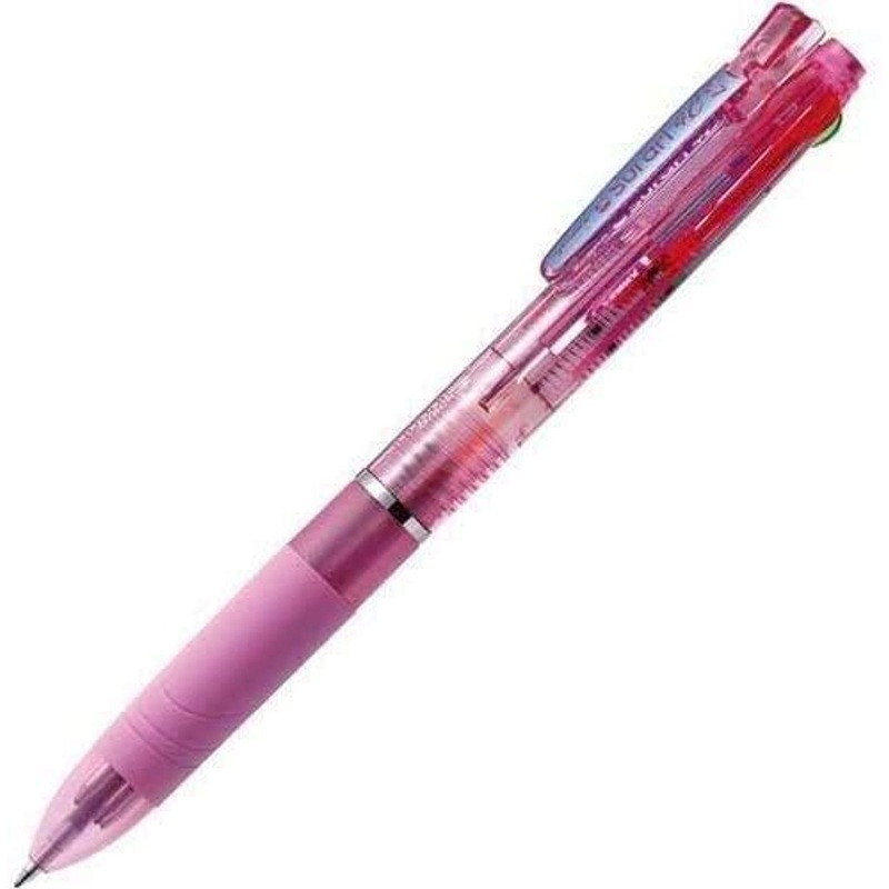 Zebra Surari 4C 4 Color Emulsion Ink Ballpoint Pen 0.7mm Light Pink
