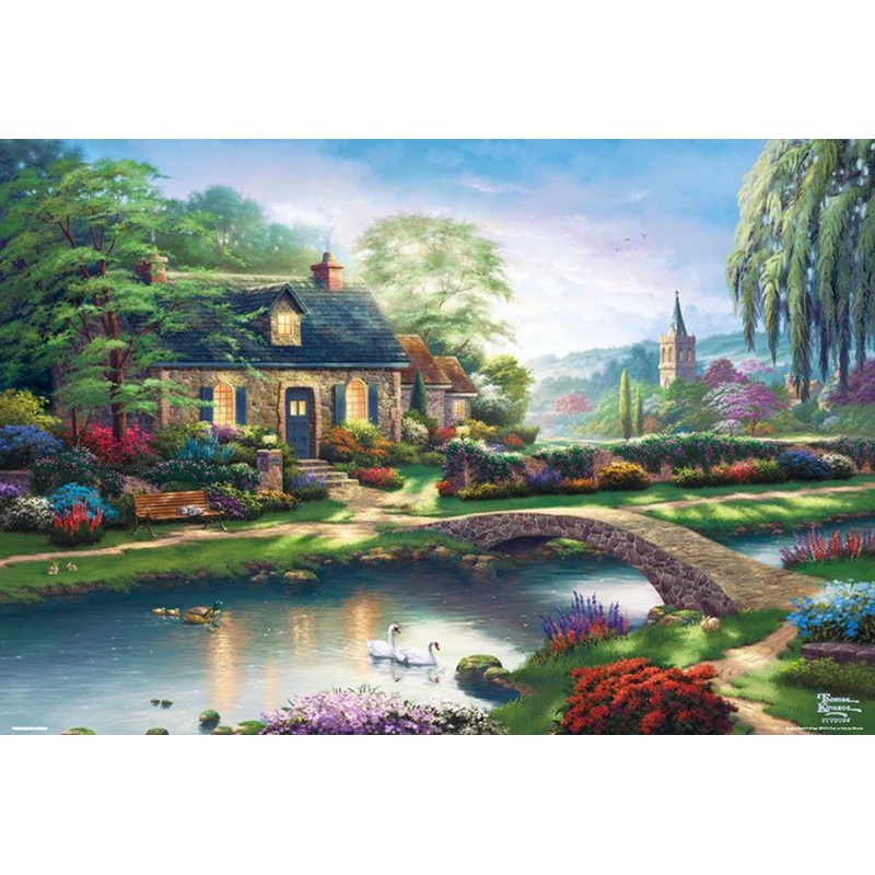 Beverly 31-501 Jigsaw Puzzle Thomas Kinkade Stoney Creek Cottage (1000 Pieces)
