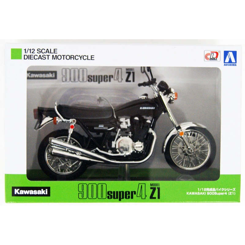 Aoshima Skynet 05948 Kawasaki 900 Super4 (Z1) Black 1/12 Scale Finished Model
