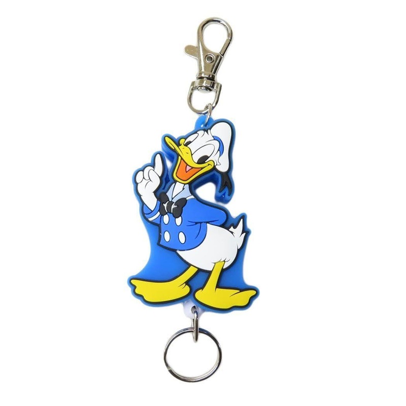 SK Japan Disney Rubber Reel Key Holder Donald Duck