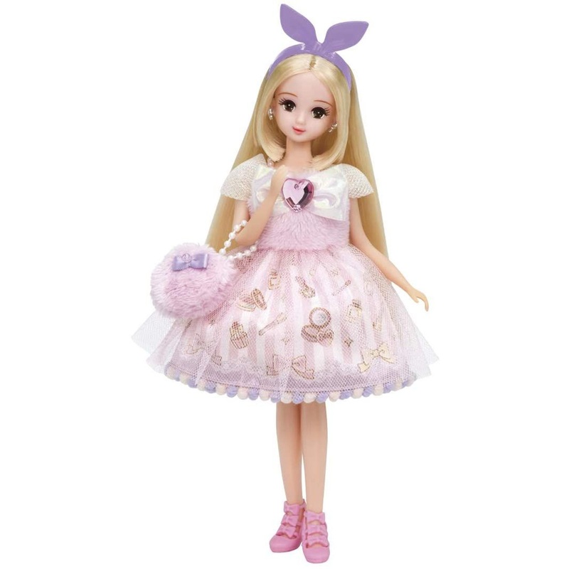 Takara Tomy Licca Doll Dream Colored Dress Set Makeup Happy
