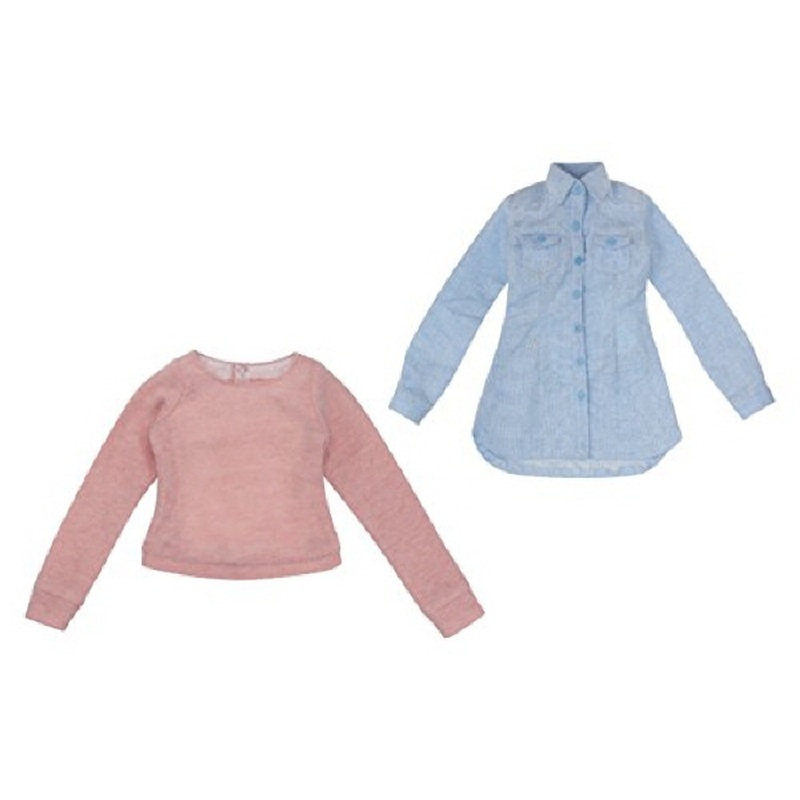 Azone FAO036-SAP Azo 2 Refreshing Denim Dress Set Saxophone x Pink