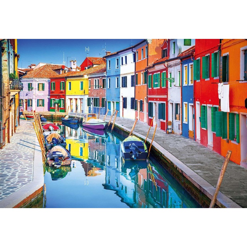 Epoch Jigsaw Puzzle 25-168 Coloured Houses Burano Italy (300 Pieces)
