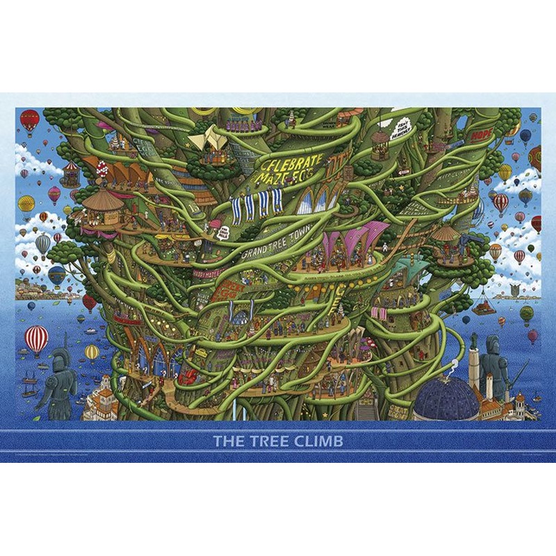 Yanoman 10-1391 Jigsaw Puzzle The Tree Climb at Grand Tree Town (1000 Pieces)