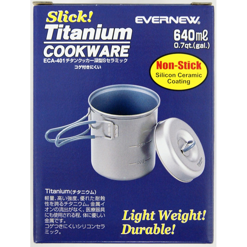 Evernew ECA401 Ceramic Series Titanium Non-Stick Deep Pot S