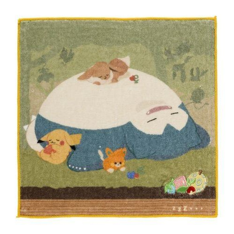 Pokemon Center Original Hand Towel Snorlax And Eevee