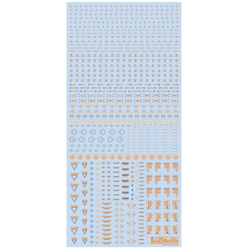HiQparts 1/100 RB02 Caution Mark Decal Orange and Gray