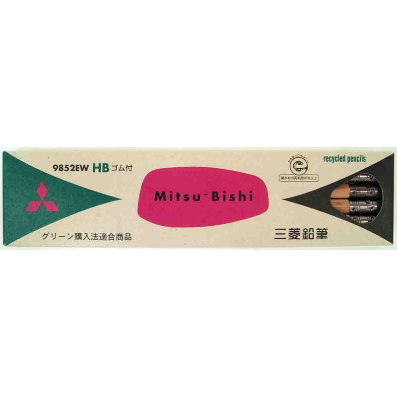 Mitsubishi Pencil Recycled Hexagonal Body Pencil 9852EW HB (1 Dozen)